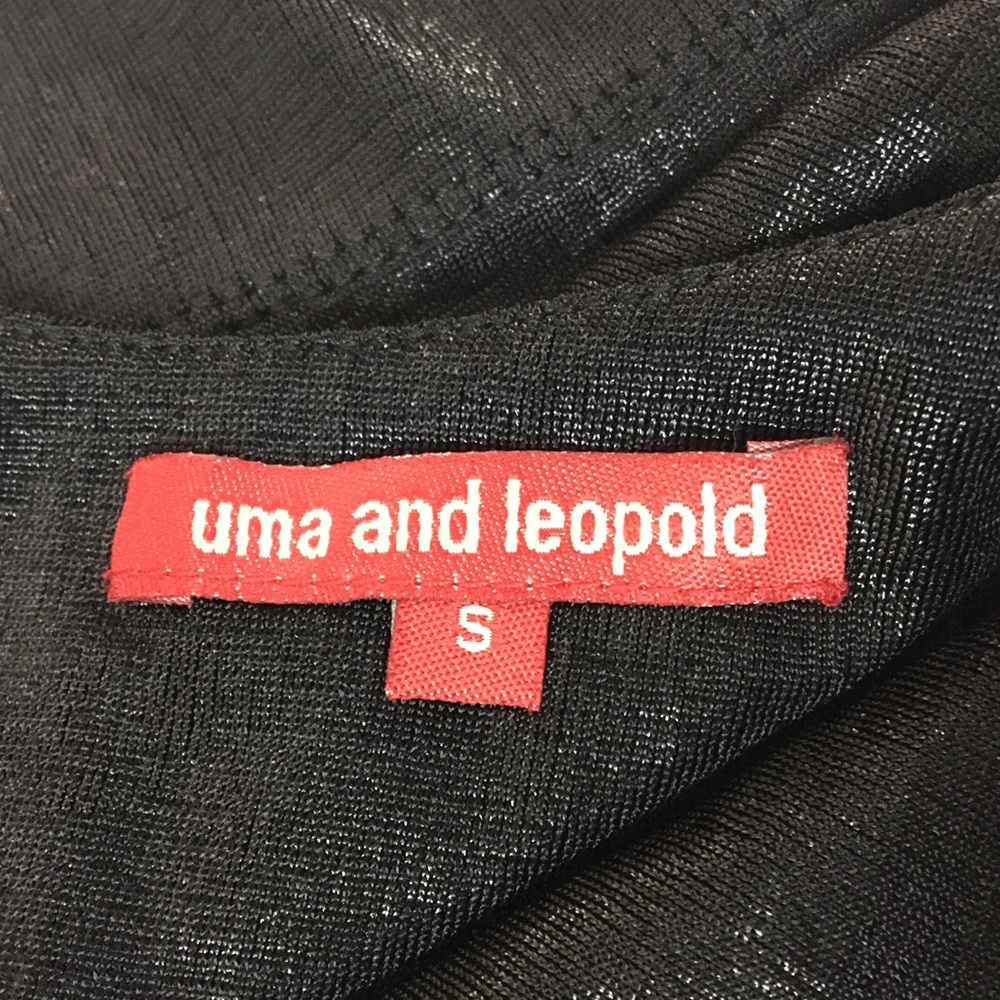 Uma & Leopold Women’s Dress Small Solid Black Cocktail Party Dinner Date Night - Picture 7 of 8